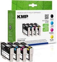 KMP Multipack E125V schwarz, cyan, magenta, gelb...