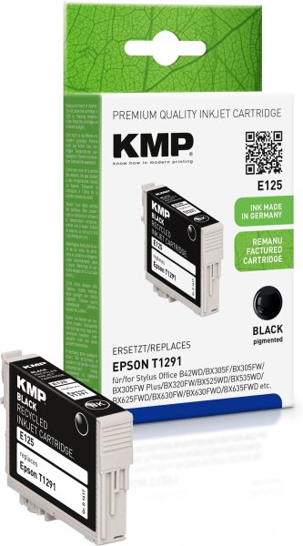 KMP E125 schwarz Tintenpatrone ersetzt Epson Stylus T1291