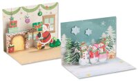 folia 11605 - 3D Pop Up Karten Weihnachten, Bastelset...