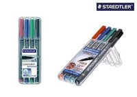 Staedtler® Feinschreiber Universalstift Lumocolor permanent, S, Box mit 4 Farben