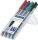 Staedtler® Feinschreiber Universalstift Lumocolor permanent, F, Box mit 4 Farben