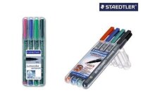 Staedtler® Feinschreiber Universalstift Lumocolor permanent, M, Box mit 4 Farben