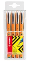 Stabilo® Tintenroller worker® fine, 0,5 mm, Etui mit vier Farben