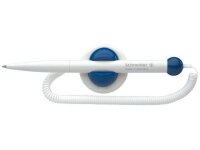 Schneider Kugelschreiber KLICK-FIX-PEN, mit fest verbundener Teleschnur, M, blau