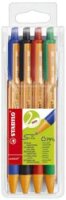 Stabilo® Kugelschreiber pointball, 0,5 mm, Etui mit blau, grün, rot, schwarz