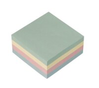 Q-Connect Haftnotiz-Würfel mit 400 Blatt - Pastellfarben (sortiert)