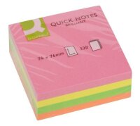 Q-Connect Haftnotiz-Würfel mit 320 Blatt - Brillantfarben (sortiert)