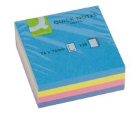 Q-Connect Haftnotiz-Würfel mit 320 Blatt - Ultrafarben (sortiert)