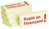 BIZSTIX Bedruckte Haftnotizen- Text: Kopie an Finanzamt!