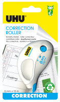 UHU CORRECTION Roller Compact, Korrektur-Roller, Infokarte 5mm x 10m