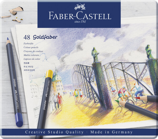 Faber-Castell Goldfaber Farbstifte permanent 48er Metalletui