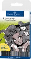Faber-Castell Manga Sets Pitt Artist Pen Manga - Basic Set 8er Etui 167107