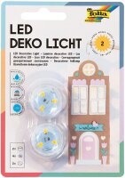 folia 982 - Deko LED Licht, 2 Stück, warmweißes Licht, ideal als Teelichtersatz, für Laternen, Windlichter