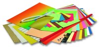 folia 930 - Bastelpapierkoffer Ganzjahr, 110 Teile - Kreativset für Kinder und Erwachsene mit Bastelpapier und Dekoelementen