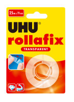 UHU rollafix transparent Klebefilm Klebeband 25m x 19mm zum nachfüllen