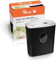 Peach PS500-10 Partikelschnitt Aktenvernichter| 5 Blatt | 11 Liter | 4 x 28 mm Partikel (P-4) | Papier, Kreditkarten | Enspr. DSGVO 2018
