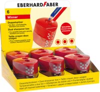 EberhardFaber Doppelspitzdose Winner dreiflächig rot