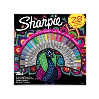 Sharpie Permanentmarkerset "Pfau", 20 feine + 8 ultrafeine Spitze, farblich sortiert, 28 Stück