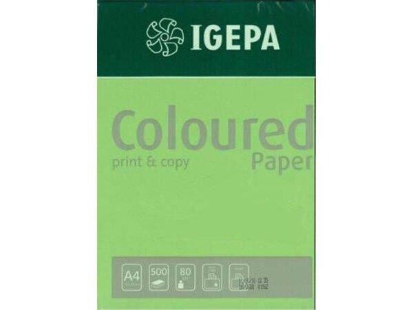 Igepa Coloured Paper Intensiv maigrün 80g/m² DIN-A4 - 500 Blatt