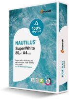 Mondi Nautilus super white Recycling-Papier 80g/m² DIN-A4 / 500 Blatt Papier weiß