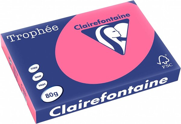 Clairefontaine Trophee Color 1898C eosin 80g/m² DIN-A3 - 500 Blatt