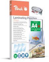 Peach S-PP580-21 Laminierfolien A4, 80 mic, glänzend, abheftbar, 100 Stück