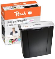 Peach PS400-02 Streifenschnitt Aktenvernichter| 6 Blatt |...