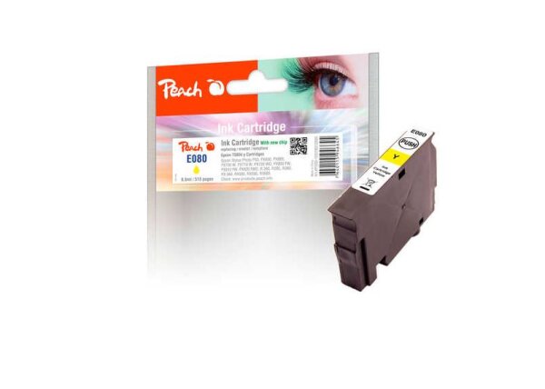 Peach Tintenpatrone kompatibel zu Epson T0804, yellow - PI200-143