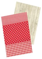 Décopatch Bastel Set Pappmaché Mini Rentier (ideal für Weihnachten u. Kinder, 19 x 13,5 x 3,5 cm) rot