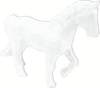 Décopatch Bastel Set Pappmaché Mini Pferd (ideal für Kinder, 19 x 13,5 x 3,5 cm) lila, rosa