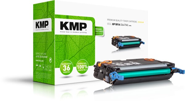 KMP H-T96 schwarz Tonerkartusche ersetzt HP Color LaserJet HP 501A (Q6470A) 711BK