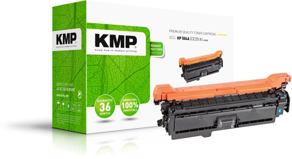 KMP H-T127 cyan Tonerkartusche ersetzt HP LaserJet HP 504A (CE251A)