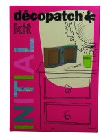 Décopatch KIT005O Initial Kit (mit 2 Bögen Papier 1 Pinsel, 1 Bilderrahmen (aus Pappmaché zum Verzieren, 1 Tube Kleber, ideal für Ihre Hausdeko) 1 Pack