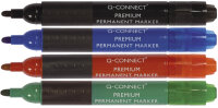 Q-Connect Permanentmarker Premium, ca. 3 mm, schwarz