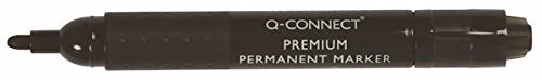 Q-Connect Permanentmarker Premium, ca. 3 mm, schwarz (10er Pack)
