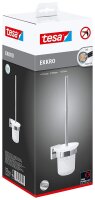 Tesa ekkro WC-Bürstengarnitur (NICHT BOHREN, verchromter Edelstahl, inkl. Klebelösung für die Wandmontage, 390mm x 116mm x 147mm) 40233-00000
