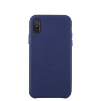 KMP Schutzhülle Leather Case für iPhone XS Max-sargasso blue