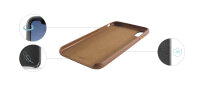 KMP Schutzhülle Leather Case für iPhone XS Max-meerkat brown