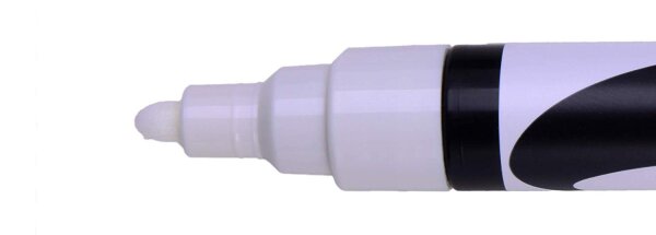 Uni - Chalk Kreidemarker Marker PWE-5M 1,8-2,5 mm Rundspitze, 4 Stück, Weiß
