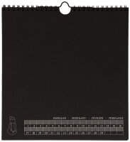Folia Bastel-Dauerkalender 23690 - 23x24cm schwarz/silber