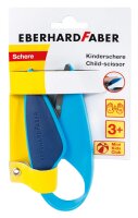Eberhard Faber 579951 Kinderschere für Linkshänder und Rechtshänder, optimal zum Schneiden und Basteln mit Kleinkindern, blau