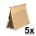5x Falken Personalhefter UniReg, 80002363, 230 g/qm Karton, DIN-A4, 4 Fächer, natronbraun