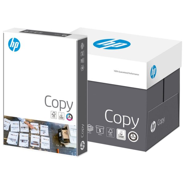 HP Copy Druckerpapier, Kopierpapier weiß A4 80g/m² mit ColorLok-Technologie, 2500 Blatt von HP Hewlett Packard