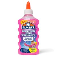 Elmers Glitzerkleber, Pink, auswaschbar & Kinderfreundlich, 177ml. – Herstellung von Slime