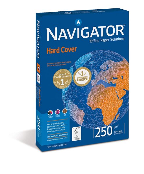 Navigator Hard Cover Kopierpapier 250g/m² DIN-A4 125 Blatt weiß