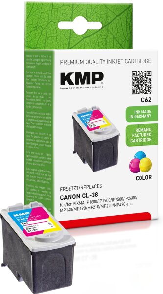 KMP C62 farbig Tintenpatrone ersetzt Canon CL-38