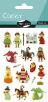 Maildor CY003O RITTER Packung mit Stickers Cooky 3D (1...