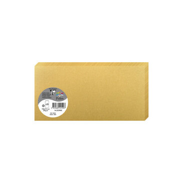 Clairefontaine 22590C Packung mit 25 Doppelkarten, gefaltet 210g, in Format DL, 106 x 213mm, Gold