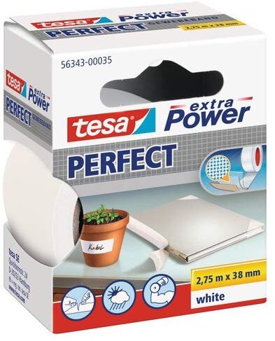 tesa Extra Power Perfect Gewebeband weiß 2,75m:38mm