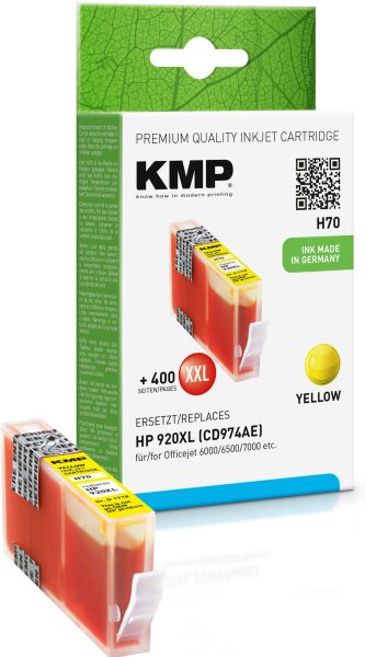 KMP H70 gelb Tintenpatrone ersetzt HP Officejet HP 920XL (CD974AE)